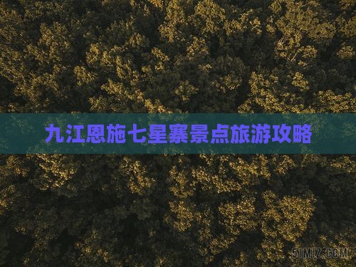 九江去恩施七星寨哪里玩
