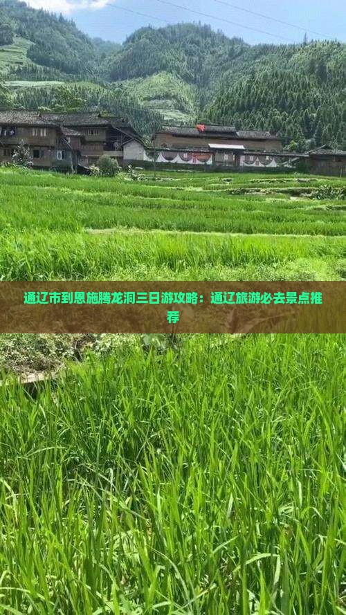 通辽市到恩施腾龙洞三日游