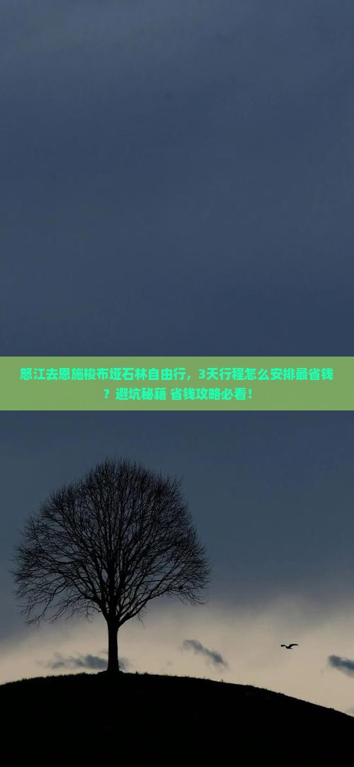 怒江去恩施梭布垭石林自由行