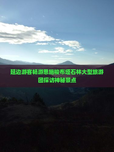 延边游客畅游恩施梭布垭石林大型旅游团探访神秘景点