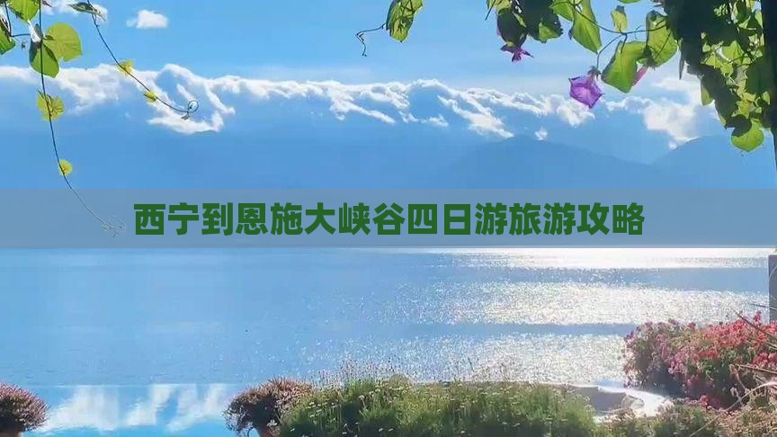 西宁到恩施大峡谷四日游