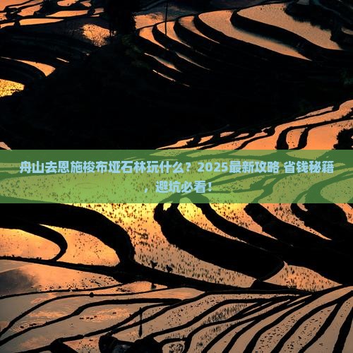 舟山去恩施梭布垭石林哪里玩