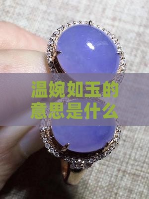 温婉如玉的意思是什么
