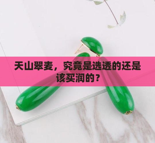 天山翠麦透还是买润
