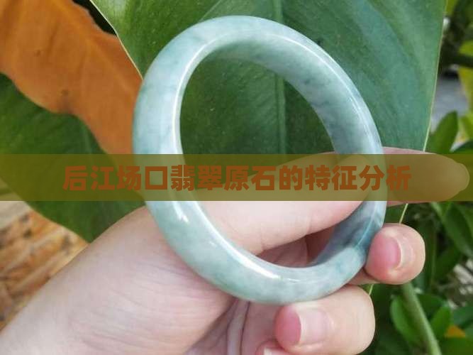 后江翡翠原石特点