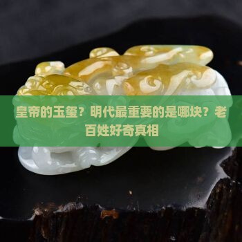 明代最重要的玉玺是