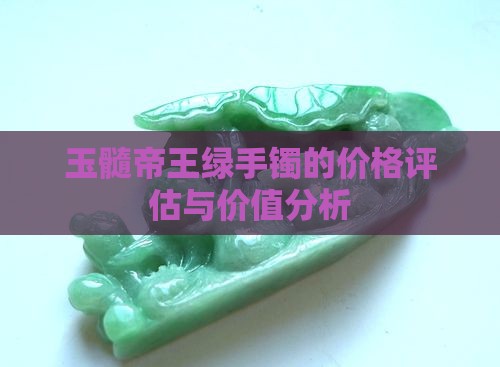 玉髓帝王绿手镯的价格评估与价值分析