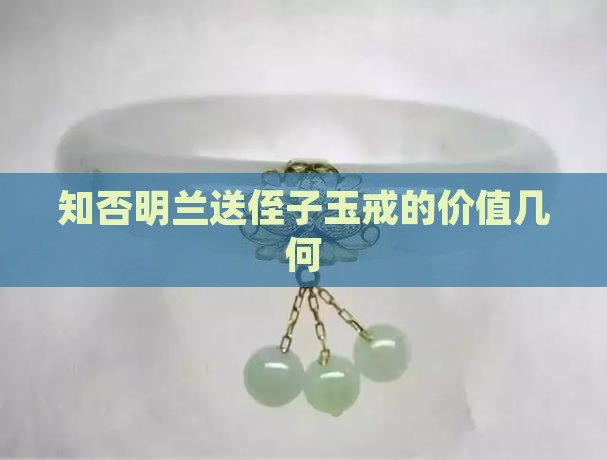 知否明兰送侄子玉戒的价值几何