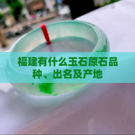 福建有什么玉石原石品种、出名及产地