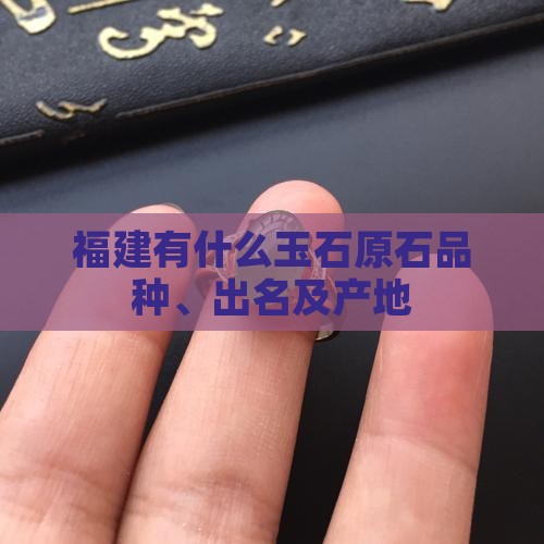 福建有什么玉石原石品种、出名及产地