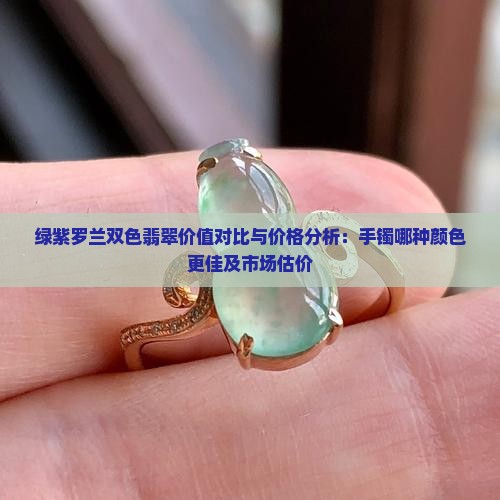 绿紫罗兰双色翡翠价值对比与价格分析：手镯哪种颜色更佳及市场估价