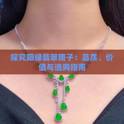 探究阳绿翡翠镯子：品质、价值与选购指南