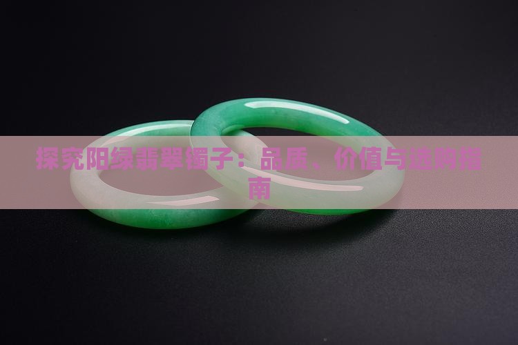 探究阳绿翡翠镯子：品质、价值与选购指南