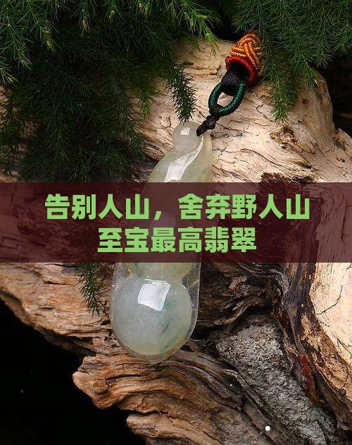 告别人山，舍弃野人山至宝最高翡翠