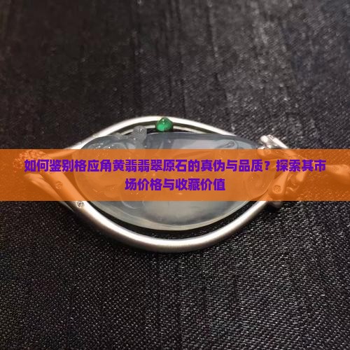 如何鉴别格应角黄翡翡翠原石的真伪与品质？探索其市场价格与收藏价值