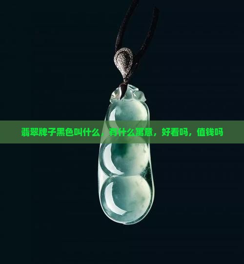 翡翠牌子黑色叫什么，有什么寓意，好看吗，值钱吗