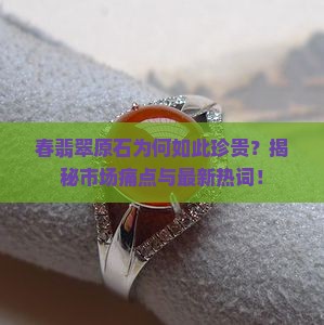春翡翠原石为何如此珍贵？揭秘市场痛点与最新热词！