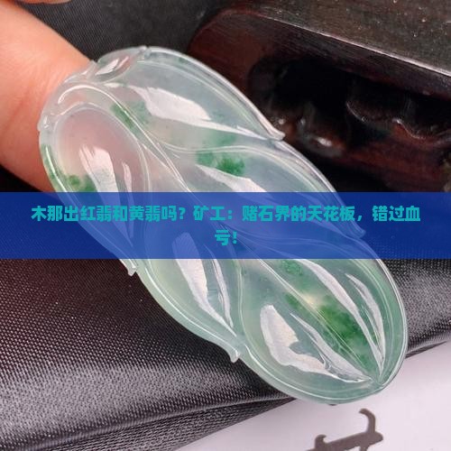 木那出红翡和黄翡吗？矿工：赌石界的天花板，错过血亏！