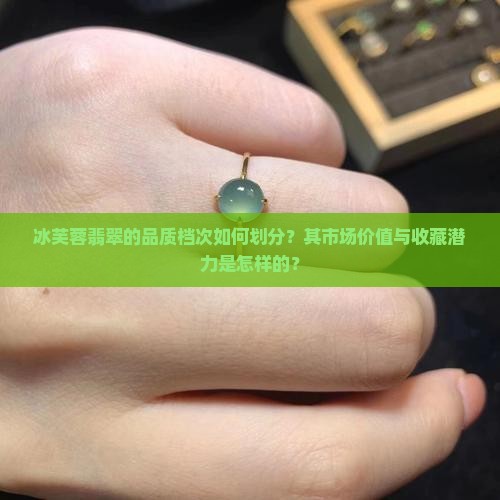 冰芙蓉翡翠的品质档次如何划分？其市场价值与收藏潜力是怎样的？
