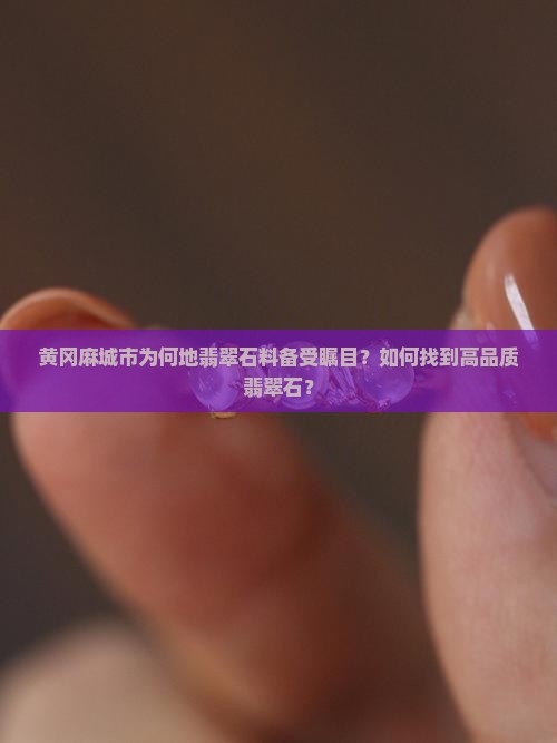 黄冈麻城市为何地翡翠石料备受瞩目？如何找到高品质翡翠石？