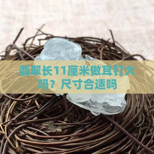 翡翠长11厘米做耳钉大吗？尺寸合适吗