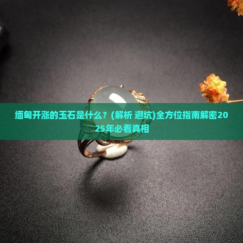 缅甸开涨的玉石是什么