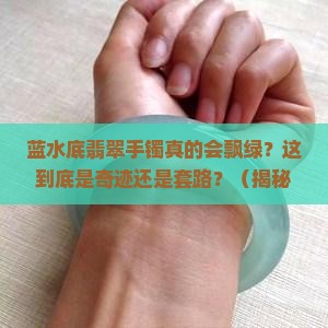 蓝水底翡翠手镯飘绿