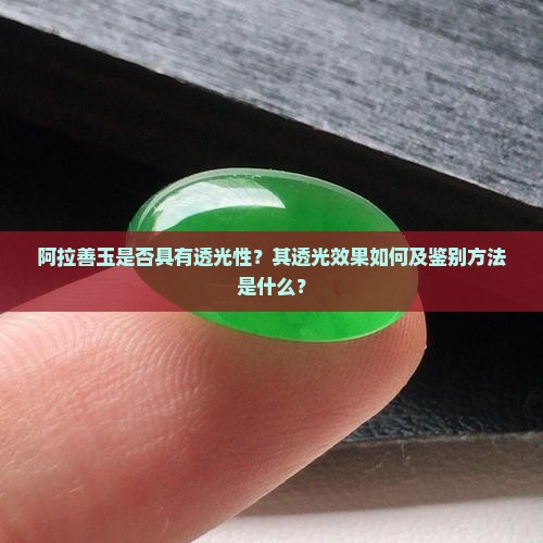 阿拉善玉是否具有透光性？其透光效果如何及鉴别方法是什么？