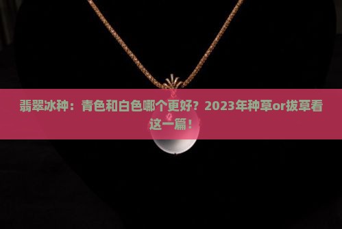 翡翠冰种：青色和白色哪个更好？2023年种草or拔草看这一篇！