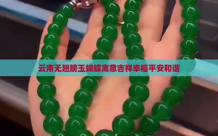 云南无翅膀玉蝴蝶寓意吉祥幸福平安和谐