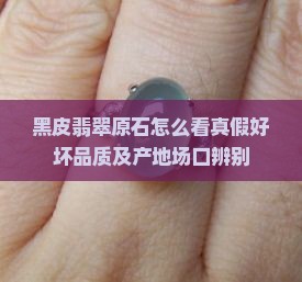 黑皮翡翠原石怎么看真假好坏品质及产地场口辨别