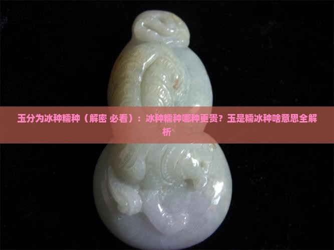 玉分为冰种糯种