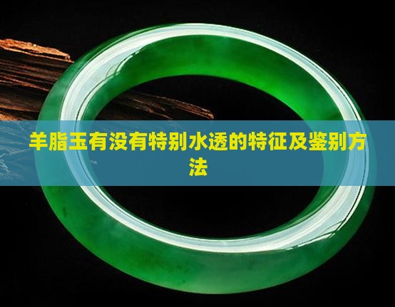 羊脂玉有没有特别水透的特征及鉴别方法
