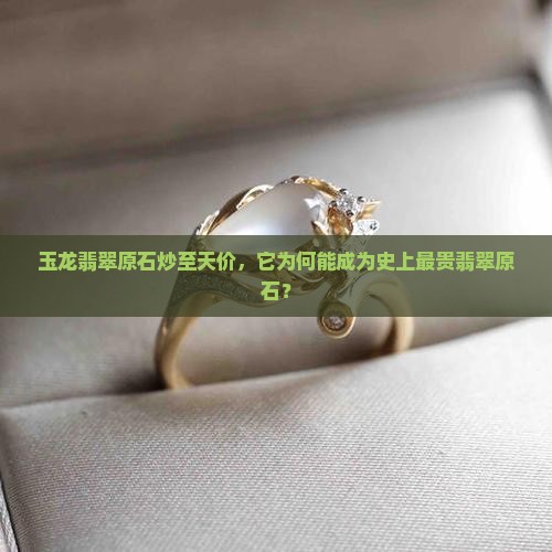 玉龙翡翠原石炒至天价，它为何能成为史上最贵翡翠原石？