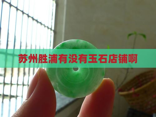 胜浦有没有玉石店铺啊