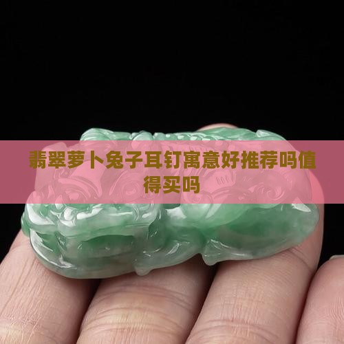 翡翠萝卜兔子耳钉推荐吗值得买吗
