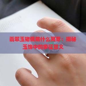 翡翠玉猪佩戴什么寓意：揭秘玉饰中的象征意义