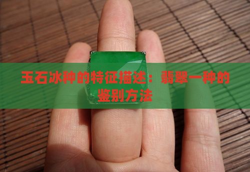 玉石冰种的特征描述