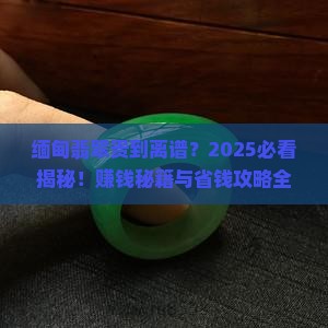 缅甸翡翠那么贵挣钱吗