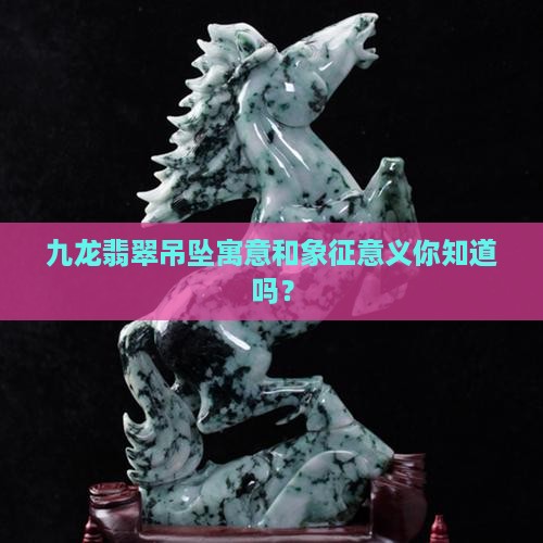 九龙翡翠吊坠寓意和象征意义