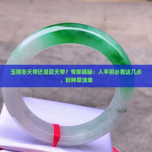 玉镯冬天带还是夏天带？专家揭秘：入手前必看这几点，附种草清单