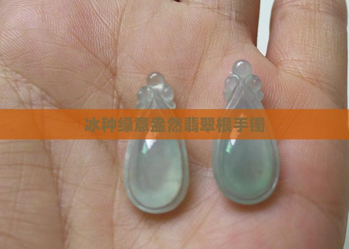 冰种绿意盎然翡翠根手镯