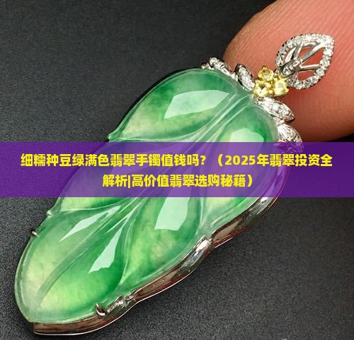 细糯种豆绿满色翡翠手镯值钱吗