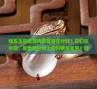 独龙玉和翡翠肉眼容易区分吗