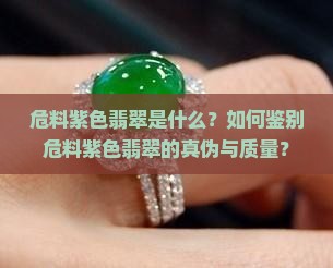危料紫色翡翠是什么？如何鉴别危料紫色翡翠的真伪与质量？