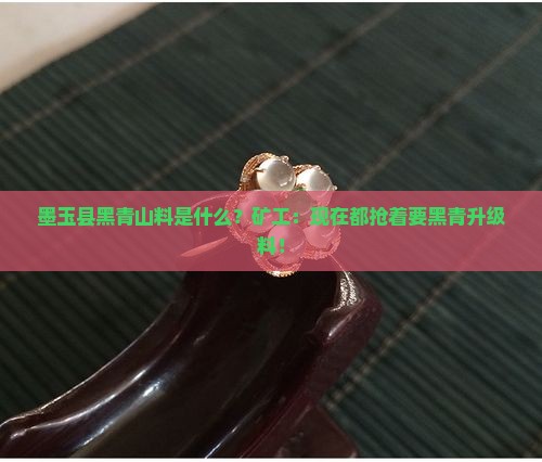 墨玉县黑青山料是什么？矿工：现在都抢着要黑青升级料！