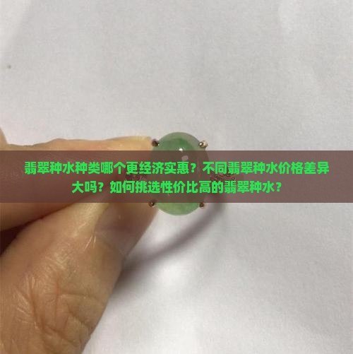 翡翠种水种类哪个更经济实惠？不同翡翠种水价格差异大吗？如何挑选性价比高的翡翠种水？
