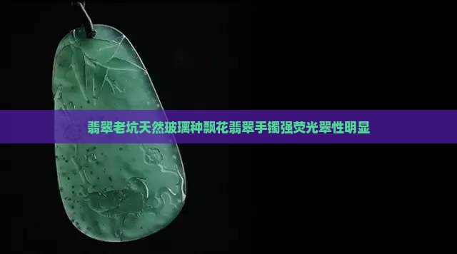 翡翠老坑天然玻璃种飘花翡翠手镯强荧光翠性明显