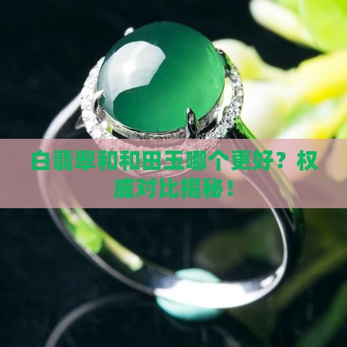 白翡翠和和田玉哪个更好