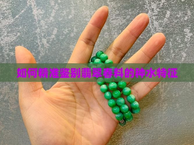 如何精准鉴别翡翠春料的种水特征